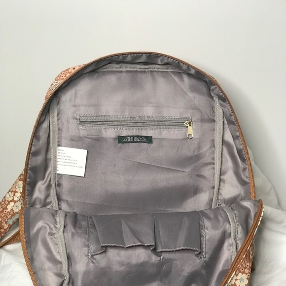 Flower Print Mini Backpack Purse - Picture 3 of 4